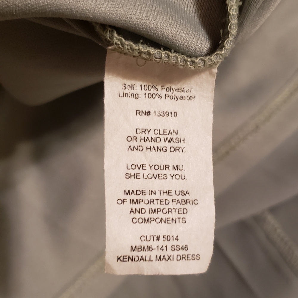 Show Me Your MuMu - Kendall Maxi Dress in Silver Sage Crisp, X-Small - Picture 6 of 6